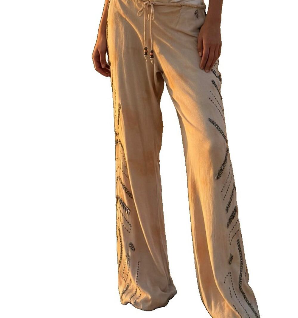 Chaser NWT Tie Dye Beaded Embellished Pants Drawstring Size M NEW WITH TAGS